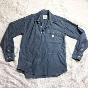 🎉HOST PICK🎉 Denim Half Button Down Shirt